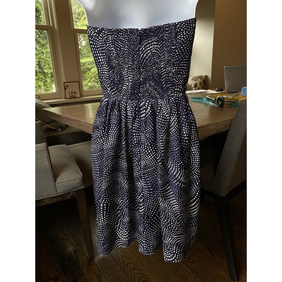 devlin Dress Size Small Strapless Blue White Quilted Smocked Mini from Nordstrom - Picture 13 of 15